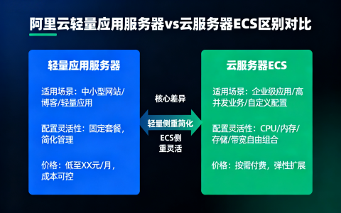 阿里云轻量应用服务器和云服务器ECS有何区别？