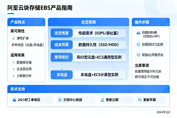 阿里云块存储EBS产品介绍、选型和使用教程