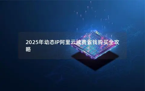 2025年动态IP阿里云续费省钱购买全攻略