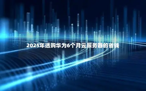 2025年选购华为6个月云服务器的省钱