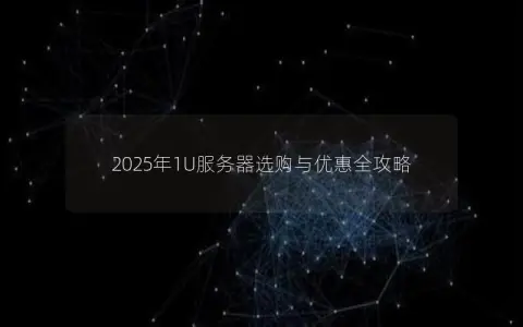 2025年1U服务器选购与优惠全攻略
