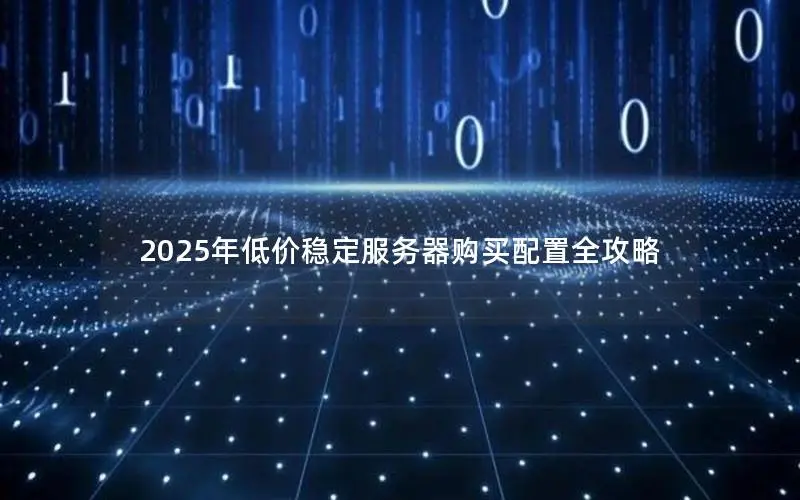 2025年低价稳定服务器购买配置全攻略 2025年低价稳定服务器购买配置全攻略