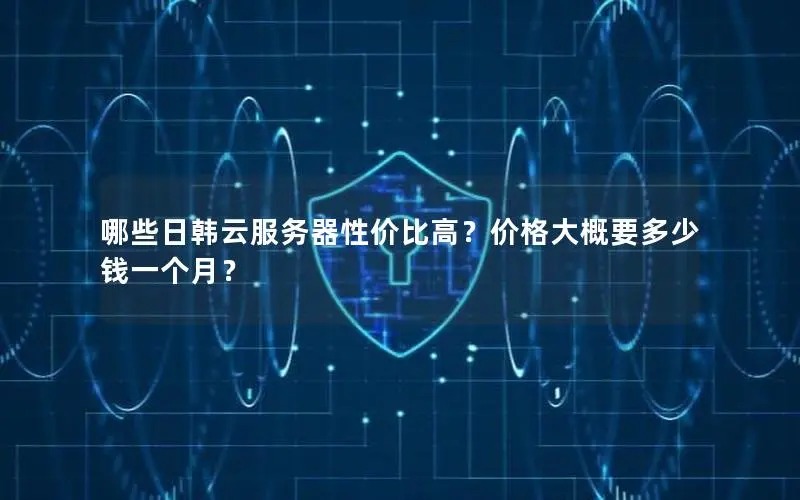 哪些日韩云服务器性价比高？价格大概要多少钱一个月？