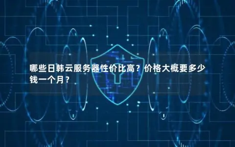 哪些日韩云服务器性价比高？价格大概要多少钱一个月？