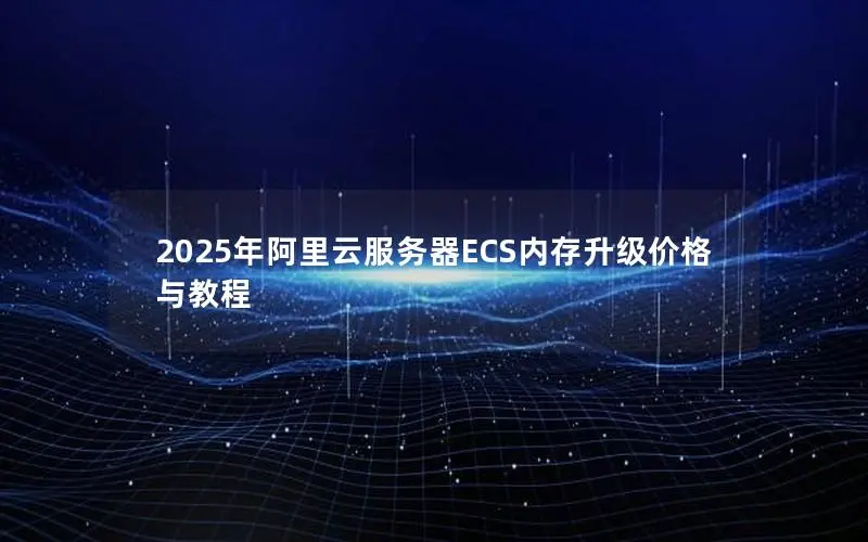 2025年阿里云服务器ECS内存升级价格与教程