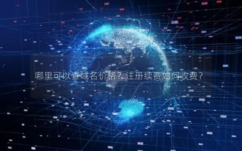 哪里可以查域名价格?注册续费如何收费? 哪里可以查域名价格?注册续费如何收费?
