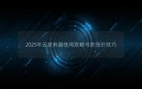 2025年云服务器使用攻略与防涨价技巧