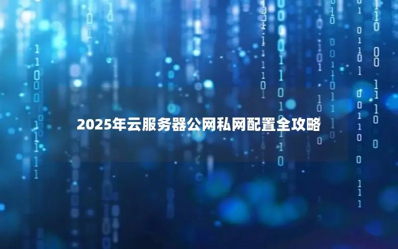 2025年云服务器公网私网配置全攻略 2025年云服务器公网私网配置全攻略