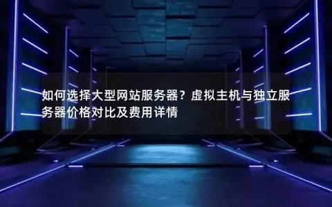 如何选择大型网站服务器？虚拟主机与独立服务器价格对比及费用详情
