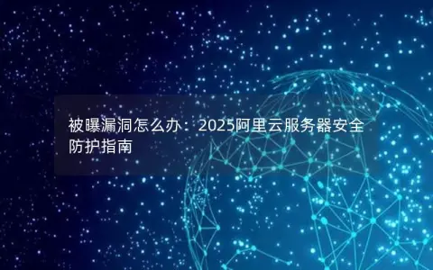 被曝漏洞怎么办：2025阿里云服务器安全防护指南