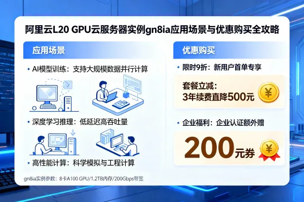 阿里云L20 GPU云服务器实例gn8ia应用场景与优惠购买全攻略