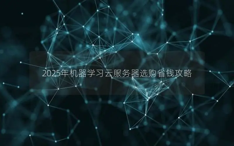2025年机器学习云服务器选购省钱攻略 2025年机器学习云服务器选购省钱攻略