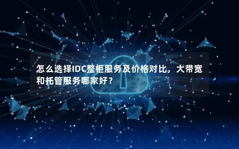 怎么选择IDC整柜服务及价格对比,大带宽和托管服务哪家好? 怎么选择IDC整柜服务及价格对比,大带宽和托管服务哪家好?