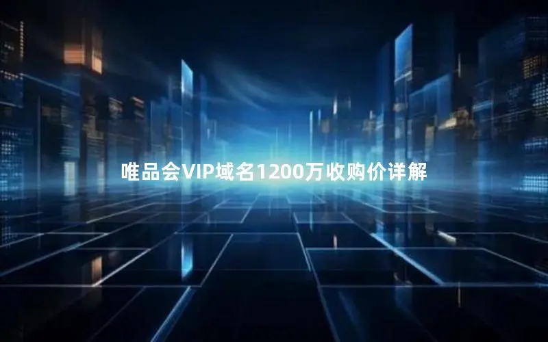 唯品会VIP域名1200万收购价详解 唯品会VIP域名1200万收购价详解