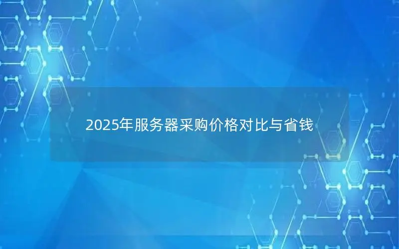 2025年服务器采购价格对比与省钱 2025年服务器采购价格对比与省钱