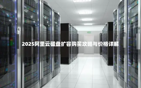 2025阿里云磁盘扩容购买攻略与价格详解