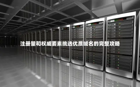 注册量和权威要素挑选优质域名的完整攻略