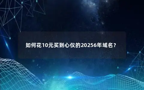 如何花10元买到心仪的20256年域名？
