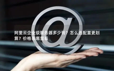 阿里云企业级服务器多少钱？怎么选配置更划算？价格表哪里看