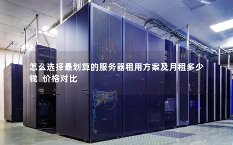 怎么选择最划算的服务器租用方案及月租多少钱  价格对比