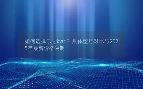 如何选择乐为kvm？具体型号对比与2025年最新价格说明