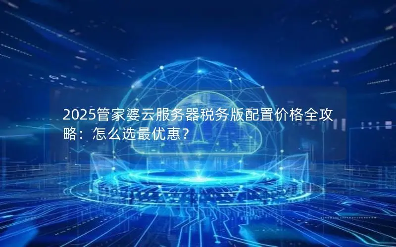 2025管家婆云服务器税务版配置价格全攻略：怎么选最优惠？
