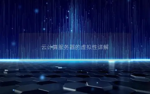 云计算服务器的虚拟性详解