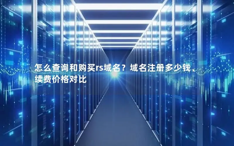 怎么查询和购买rs域名？域名注册多少钱、续费价格对比