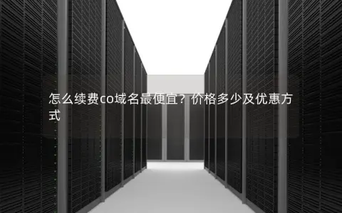 怎么续费co域名最便宜？价格多少及优惠方式