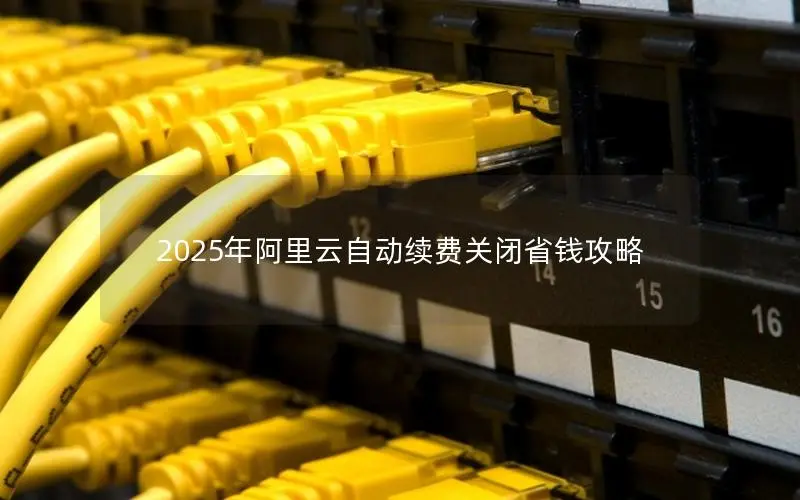 2025年阿里云自动续费关闭省钱攻略 2025年阿里云自动续费关闭省钱攻略