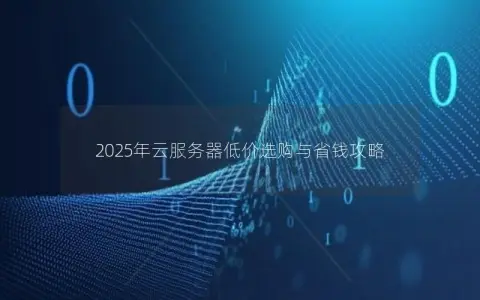 2025年云服务器低价选购与省钱攻略