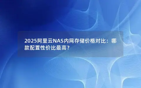 2025阿里云NAS内网存储价格对比：哪款配置性价比最高？