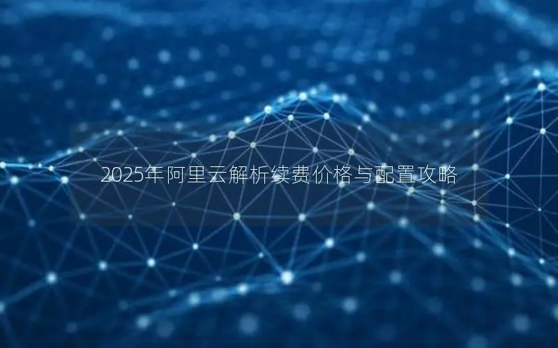 2025年阿里云解析续费价格与配置攻略