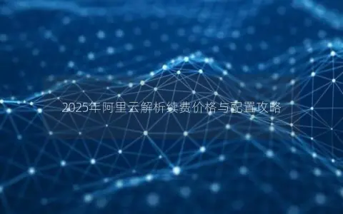 2025年阿里云解析续费价格与配置攻略