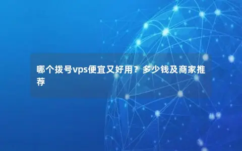 哪个拨号vps便宜又好用？多少钱及商家推荐
