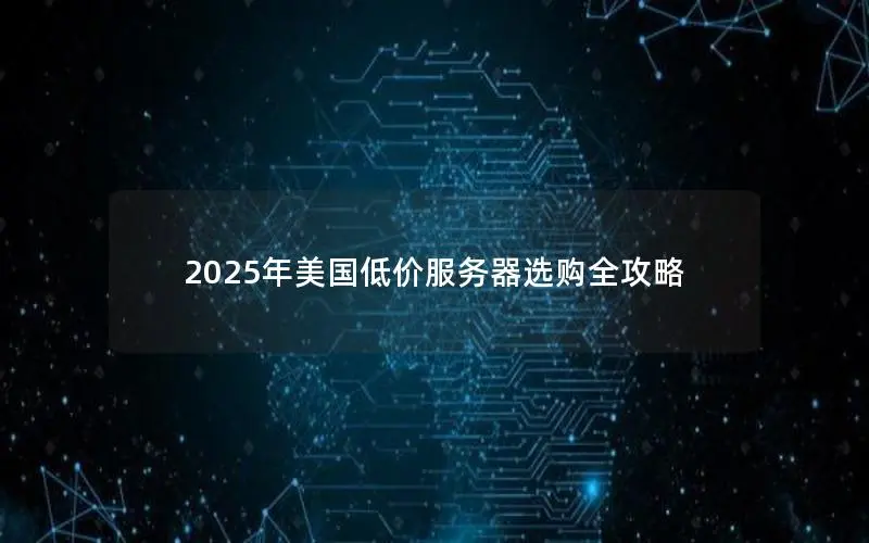 2025年美国低价服务器选购全攻略 2025年美国低价服务器选购全攻略