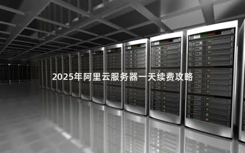 2025年阿里云服务器一天续费攻略