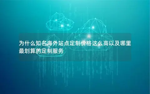 为什么知名海外站点定制价格这么高以及哪里最划算的定制服务
