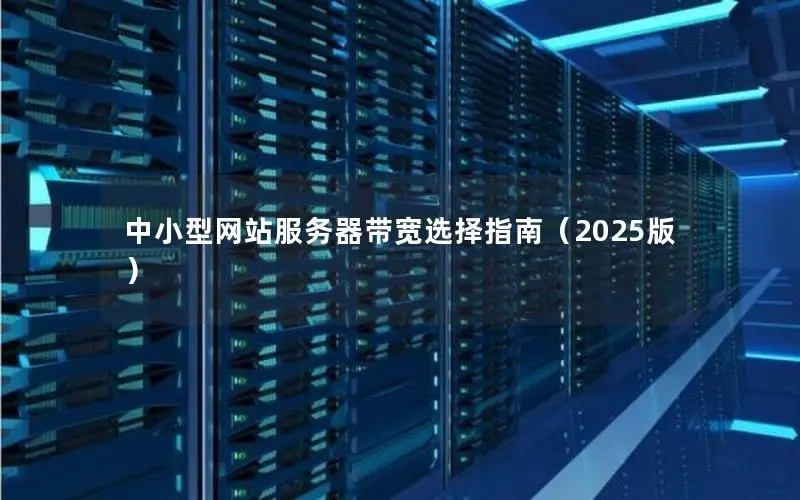 中小型网站服务器带宽选择指南(2025版) 中小型网站服务器带宽选择指南(2025版)
