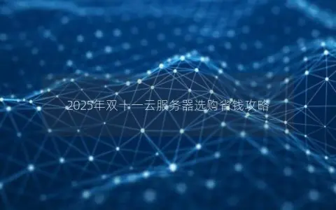 2025年双十一云服务器选购省钱攻略