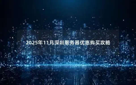 2025年11月深圳服务器优惠购买攻略