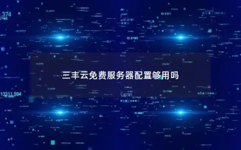 三丰云免费服务器配置够用吗 三丰云免费服务器配置够用吗