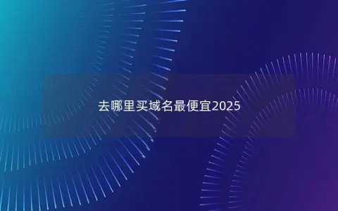 去哪里买域名最便宜2025