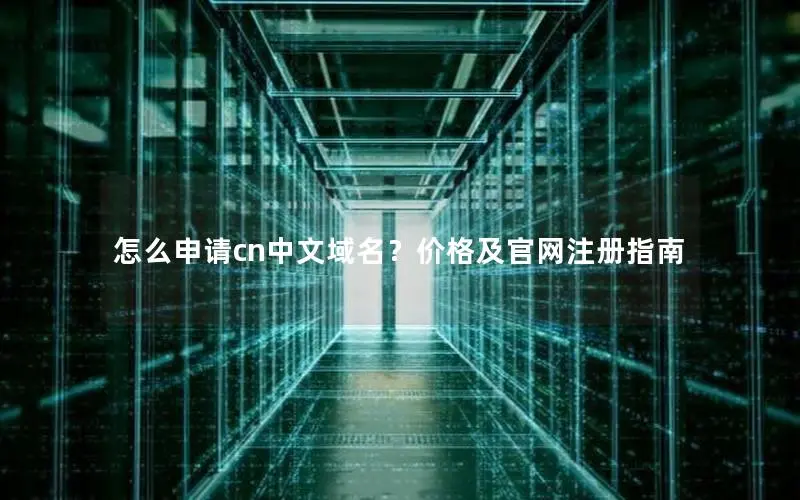 怎么申请cn中文域名?价格及官网注册指南 怎么申请cn中文域名?价格及官网注册指南