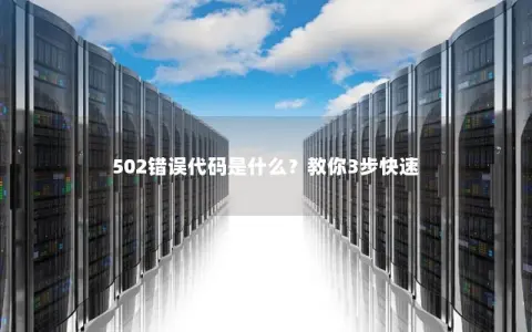 502错误代码是什么？教你3步快速