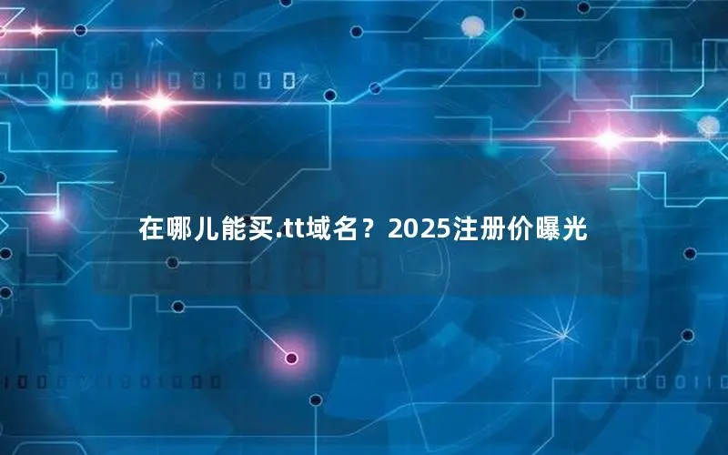 在哪儿能买.tt域名？2025注册价曝光