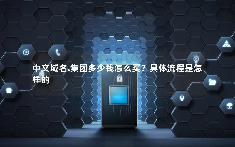 中文域名.集团多少钱怎么买？具体流程是怎样的