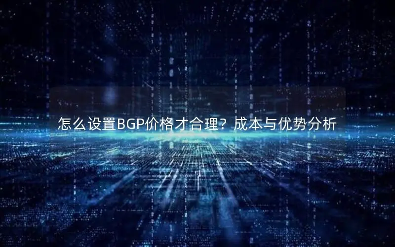 怎么设置BGP价格才合理?成本与优势分析 怎么设置BGP价格才合理?成本与优势分析