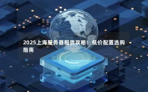 2025上海服务器租赁攻略：低价配置选购指南