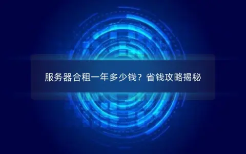 服务器合租一年多少钱？省钱攻略揭秘